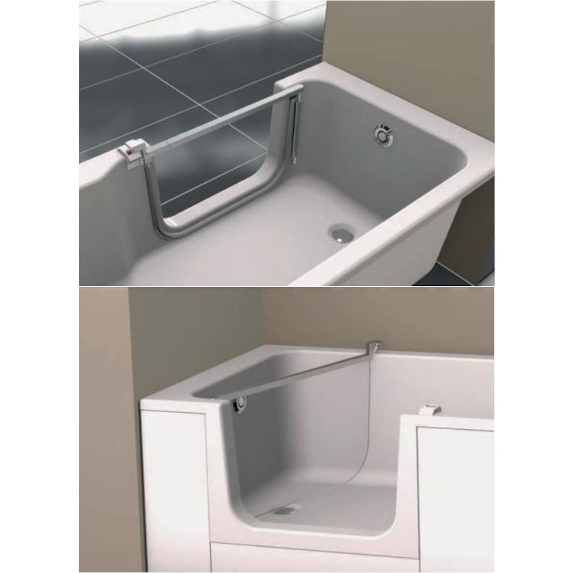 SIKOVAND170L Artweger Duett 170 x 75 cm kad z vratci - leva izvedba