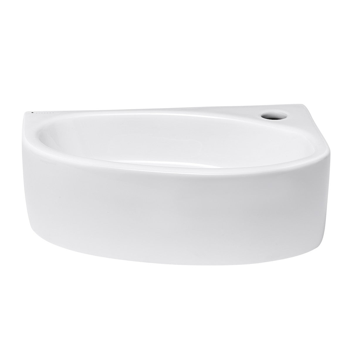Umivalniki BG4229 Glacera Bigio 42 x 29,5 cm desna izvedba kotni stenski keramični umivalnik z odprtino za armaturo | KOPALNICA-ONLINE.SI