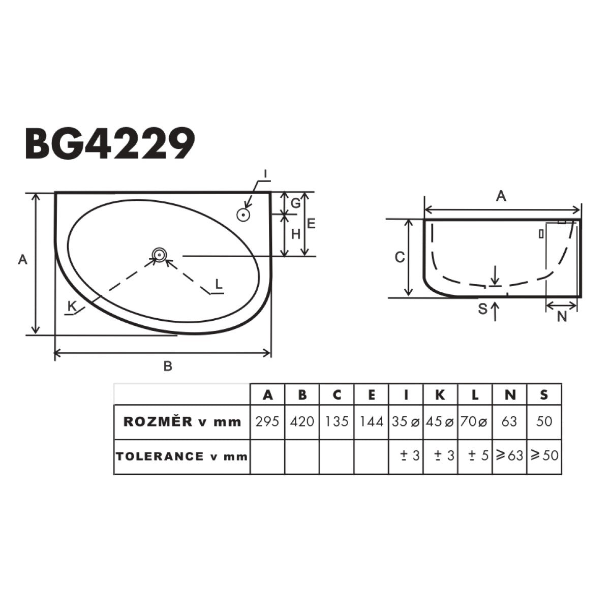 Umivalniki BG4229 Glacera Bigio 42 x 29,5 cm desna izvedba kotni stenski keramični umivalnik z odprtino za armaturo | KOPALNICA-ONLINE.SI