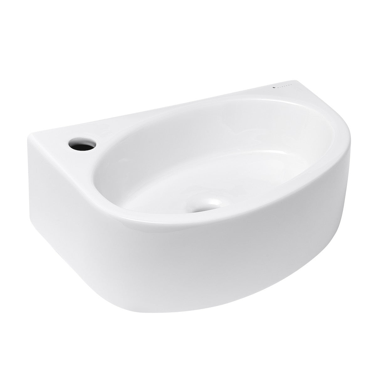 Umivalniki BG4229L Glacera Bigio 42 x 29,5 cm leva izvedba kotni stenski keramični umivalnik z odprtino za armaturo | KOPALNICA-ONLINE.SI