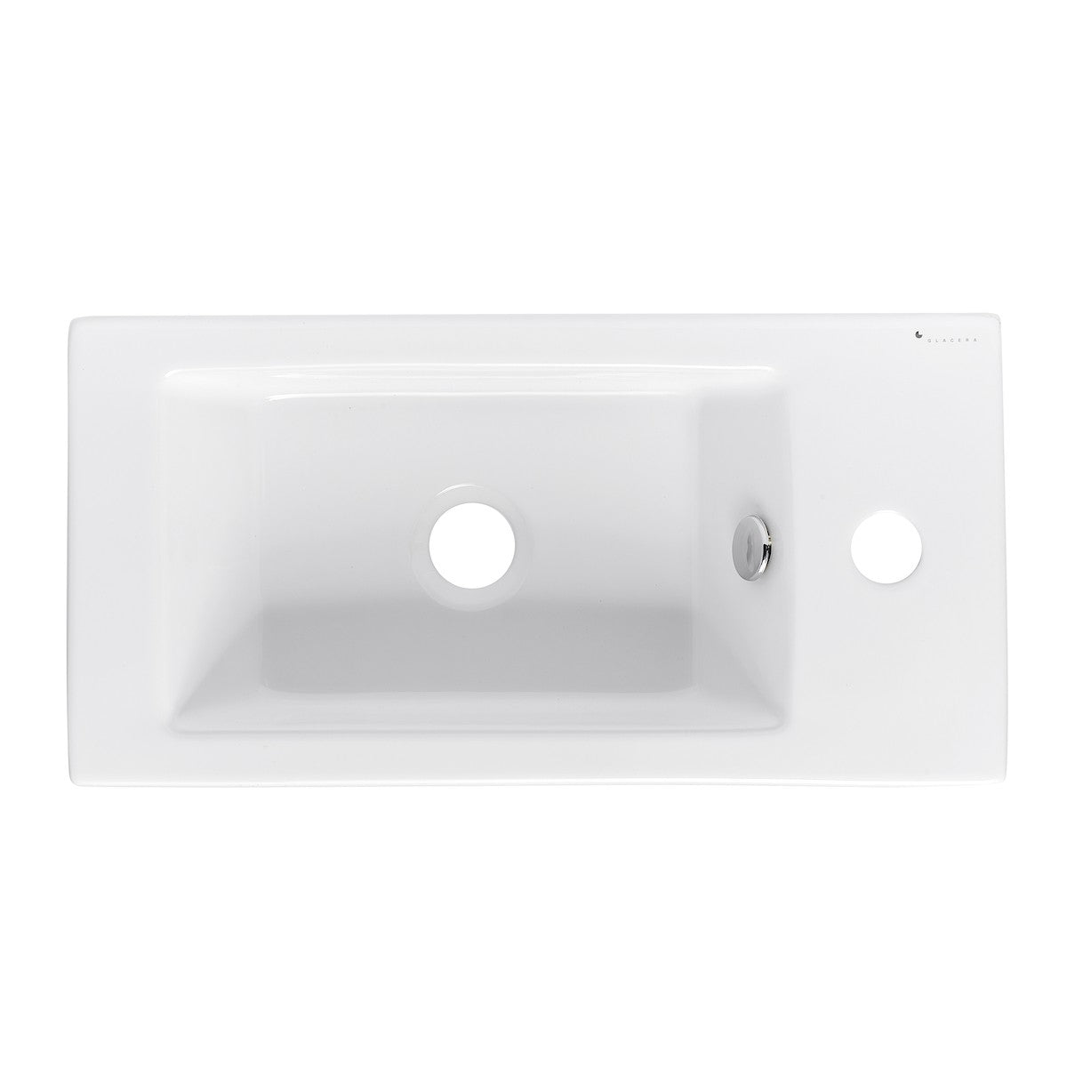 Umivalniki BG5025P desna izvedba Glacera Bigio 50 x 25 cm stenski keramični umivalnik z odprtino za armaturo | KOPALNICA-ONLINE.SI