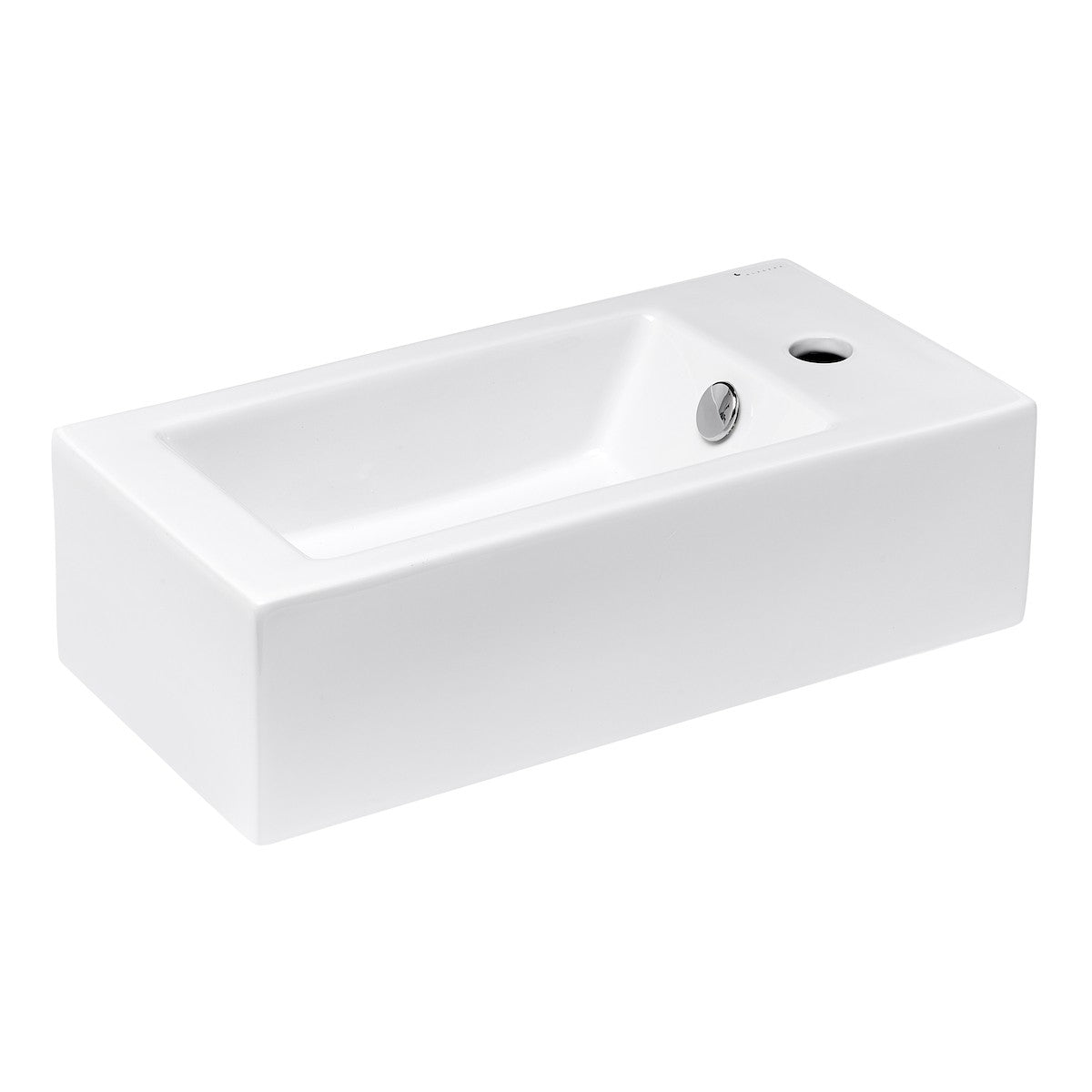 Umivalniki BG5025P desna izvedba Glacera Bigio 50 x 25 cm stenski keramični umivalnik z odprtino za armaturo | KOPALNICA-ONLINE.SI