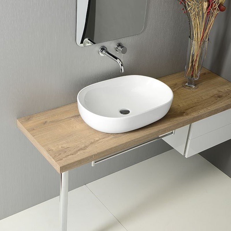 Umivalniki CA590 Sapho Caleo 60,5 x 42 cm ovalni nadpultni umivalnik | KOPALNICA-ONLINE.SI