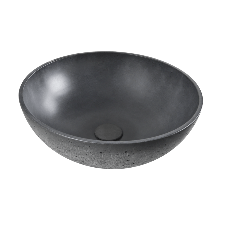 Umivalniki CEM4242A SAT Cemento 42 x 42 cm okrogli kamniti nadpultni umivalnik | KOPALNICA-ONLINE.SI