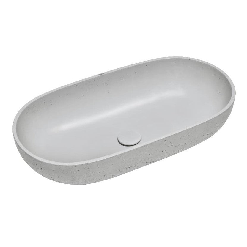 Umivalniki CEM6535TS SAT Cemento 65 x 35 cm ovalni kamniti nadpultni umivalnik | KOPALNICA-ONLINE.SI