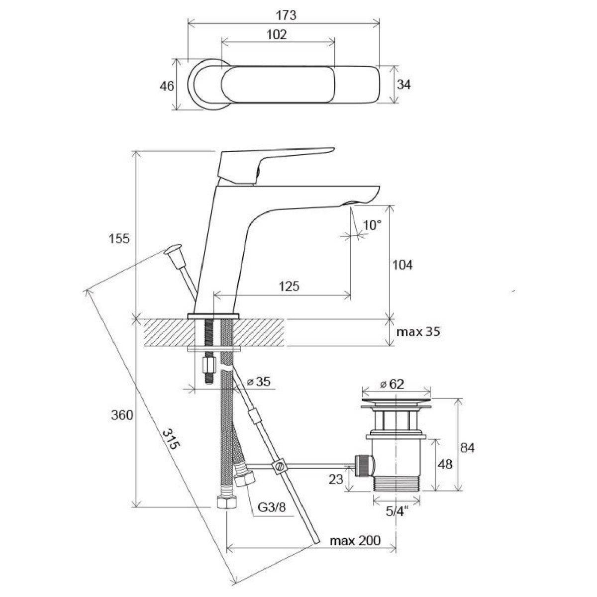 X070081 Ravak Classic armatura za umivalnik