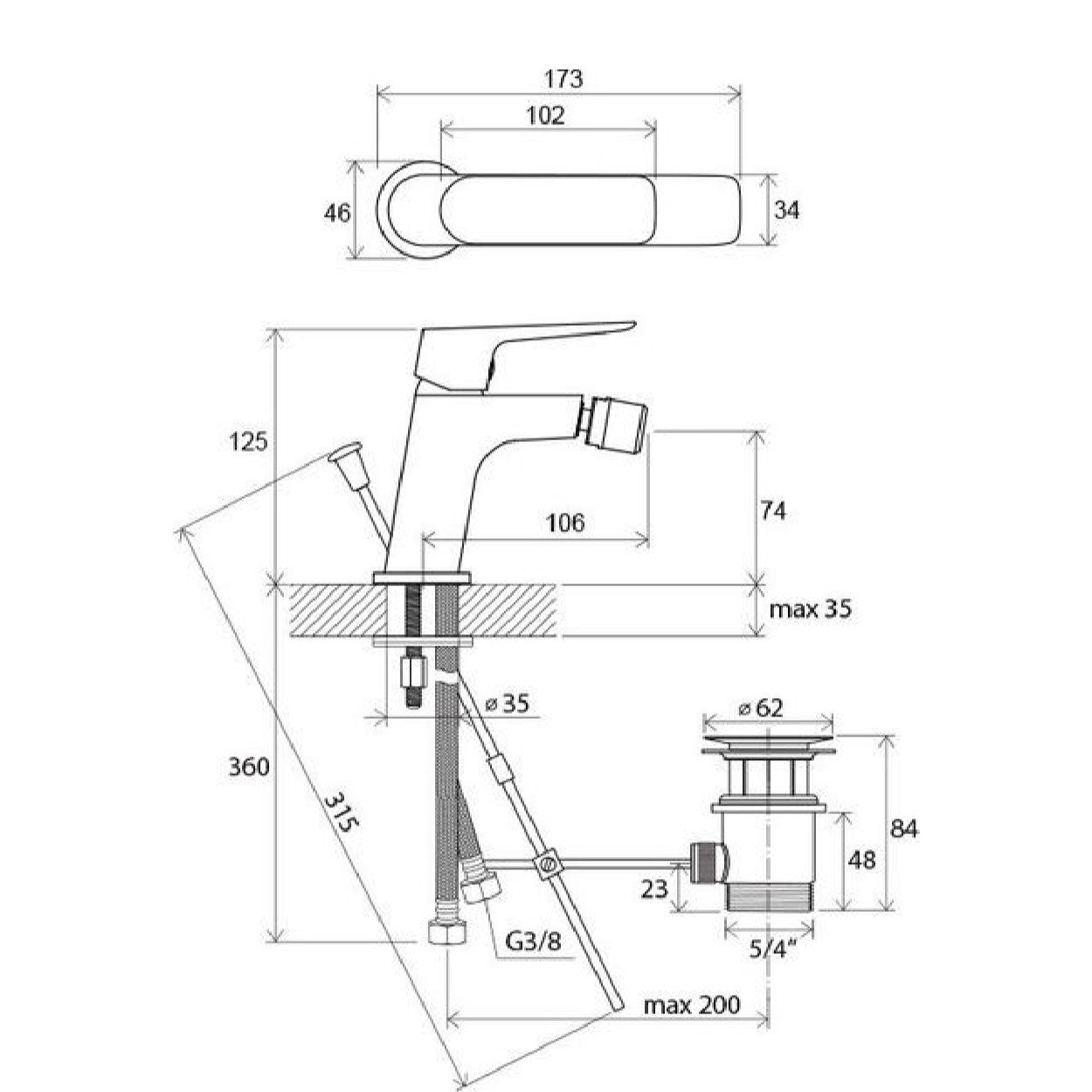 X070082 Ravak Classic armatura za bide