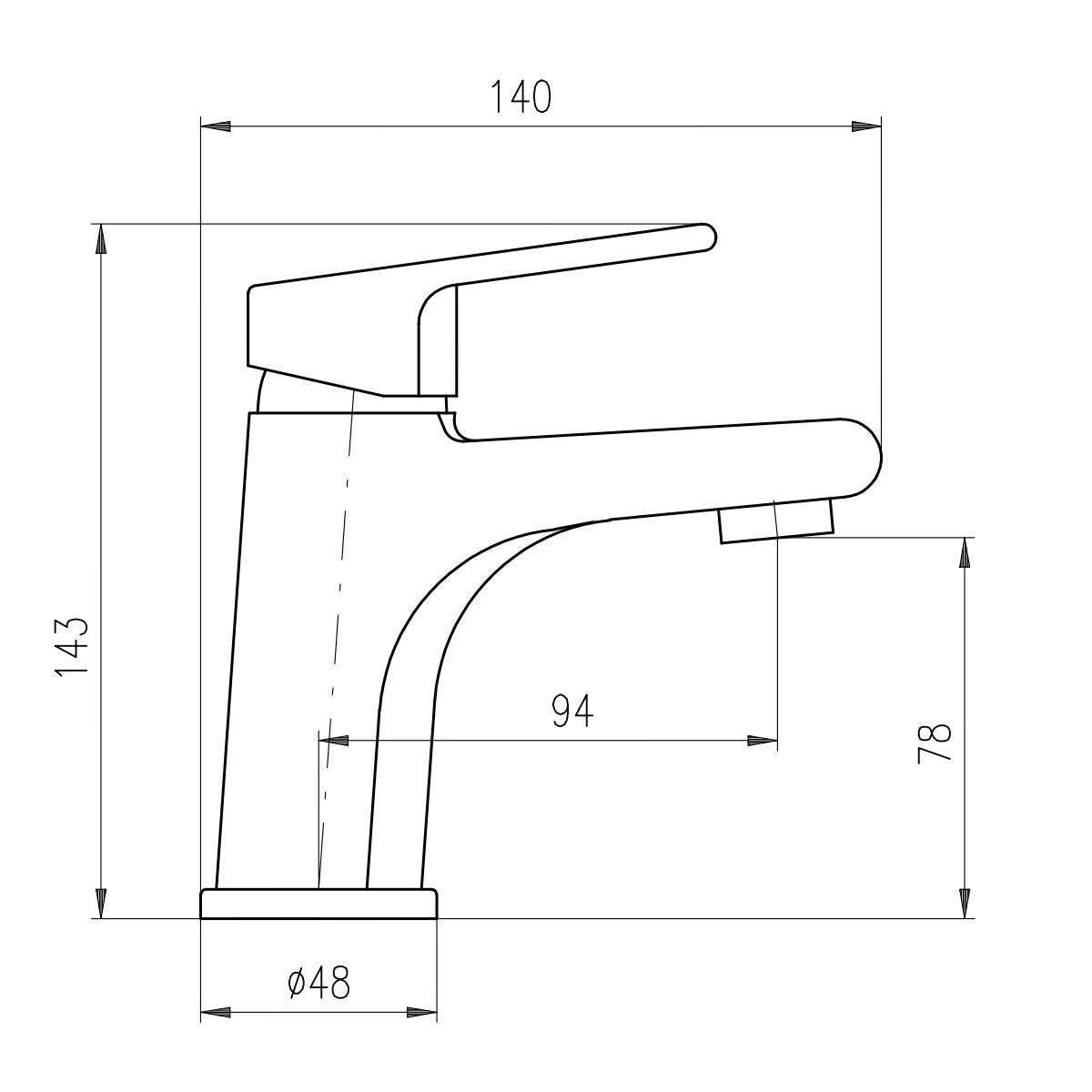 Armature CO126.5CMATC RAV SLEZAK Colorado armatura za umivalnik črna | KOPALNICA-ONLINE.SI