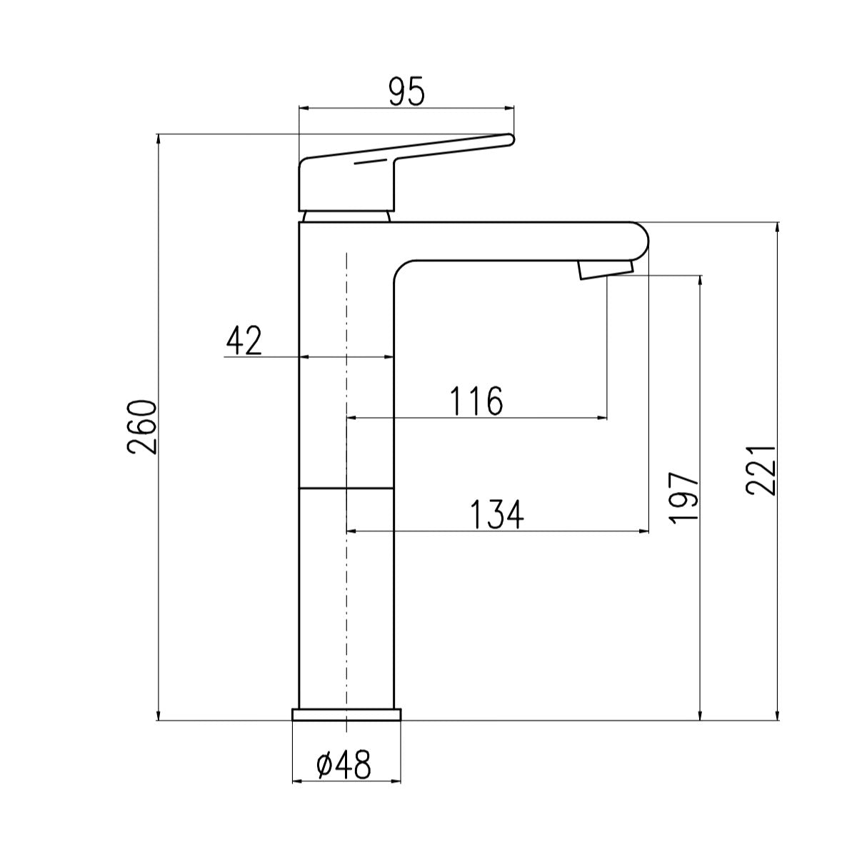Armature CO130.5CMATC RAV SLEZAK Colorado visoka armatura za umivalnik črna | KOPALNICA-ONLINE.SI