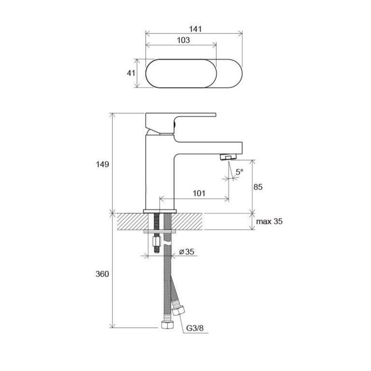 X070041 Ravak Chrome armatura za umivalnik