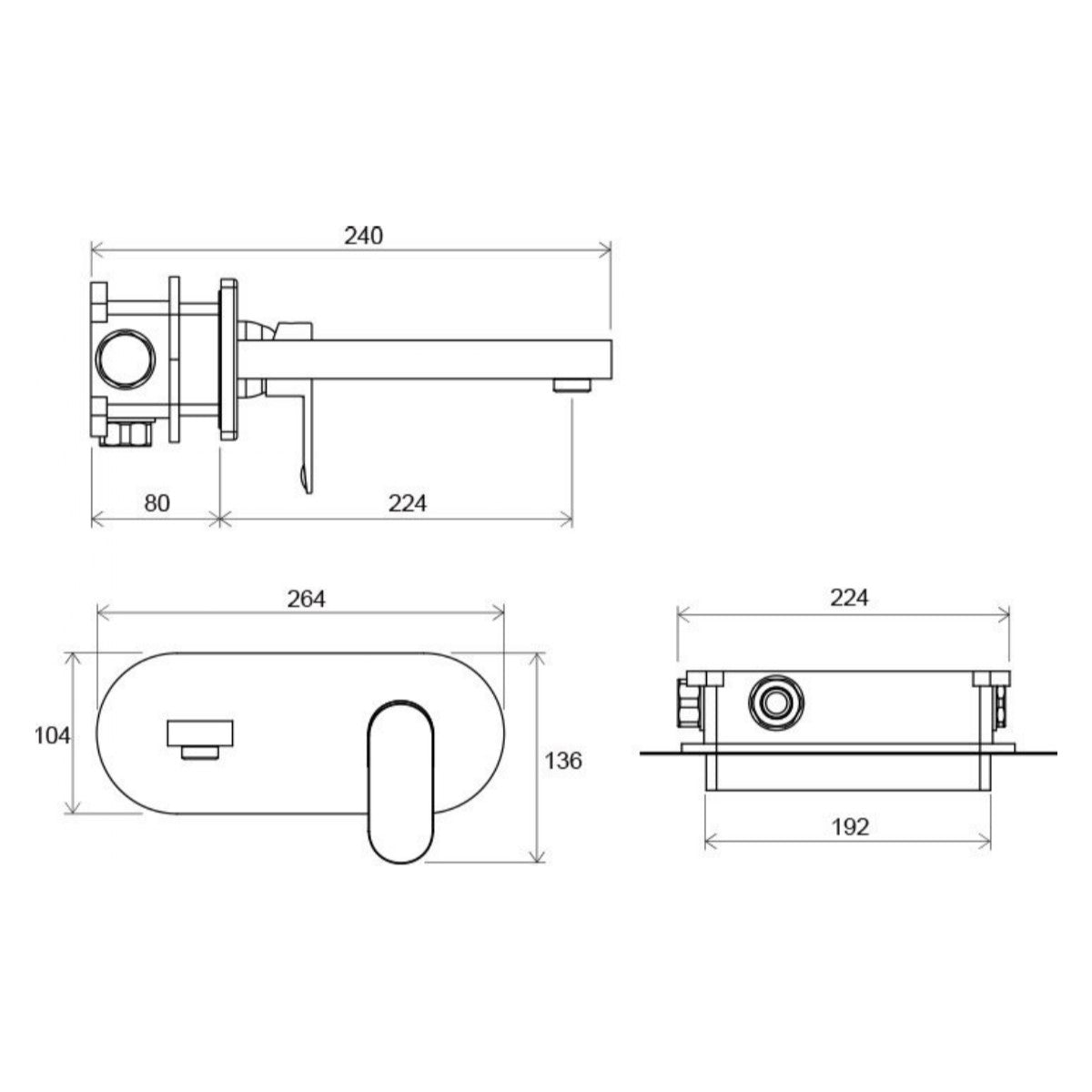 X070093 Ravak Chrome podometna armatura za umivalnik