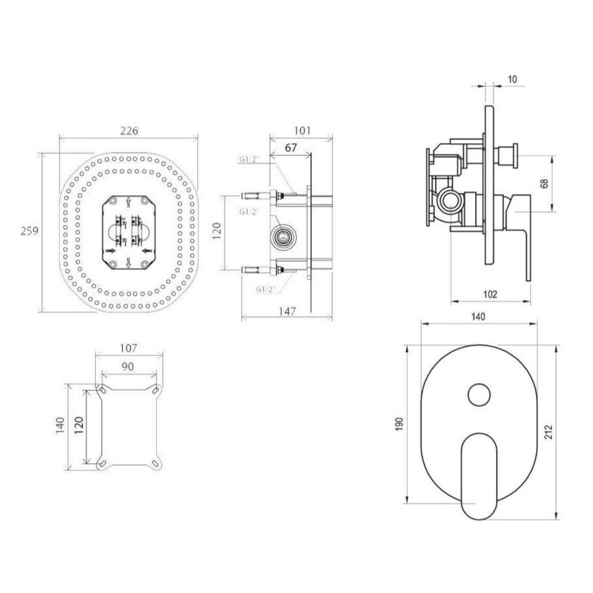 X070056 Ravak Chrome pokrivna plošča