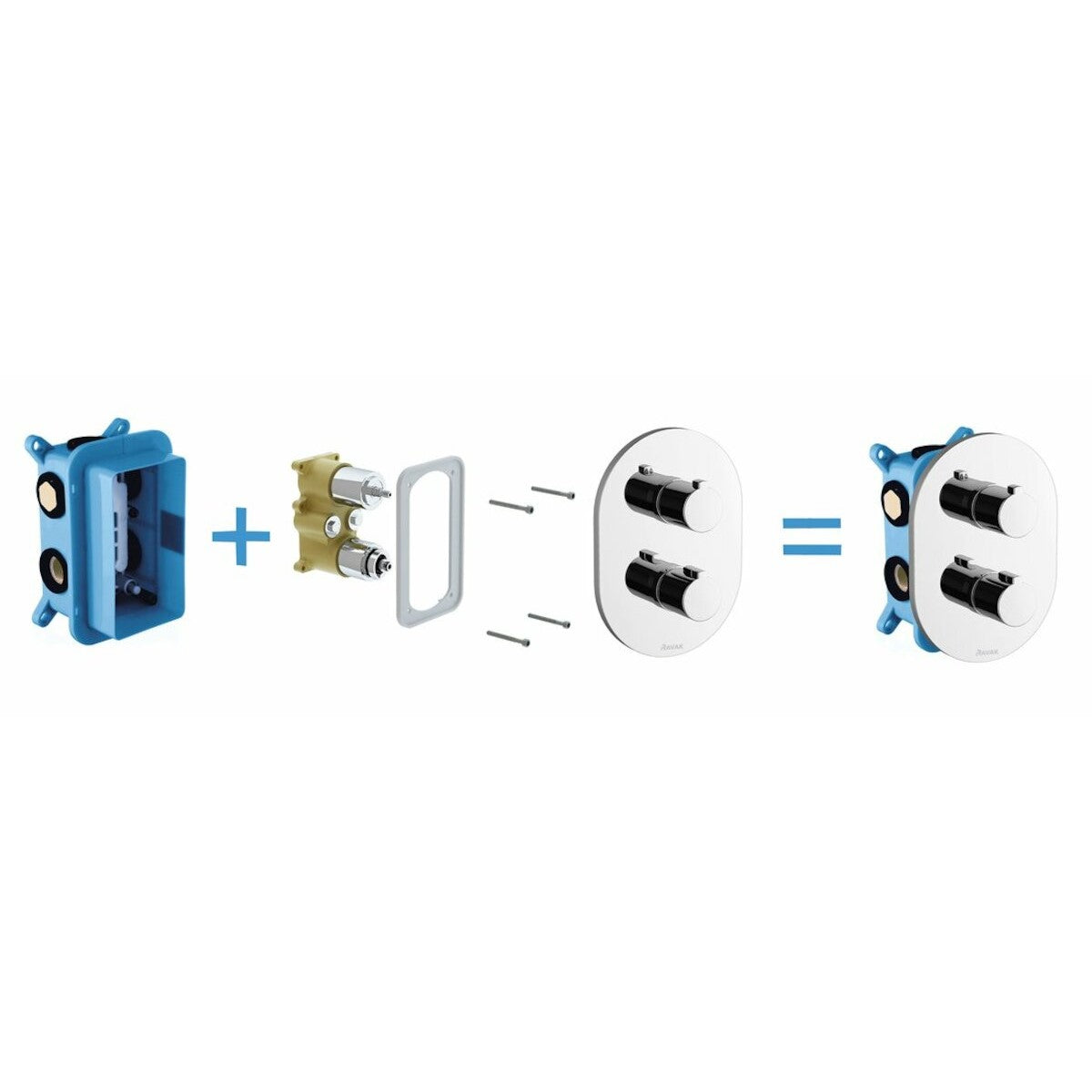 X070075 Ravak Chrome termostatska pokrivna plošča