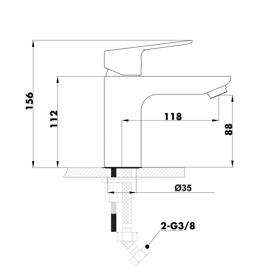 Armature-CU271M Optima Cube Way armatura za umivalnik -KOPALNICA-ONLINE.SI