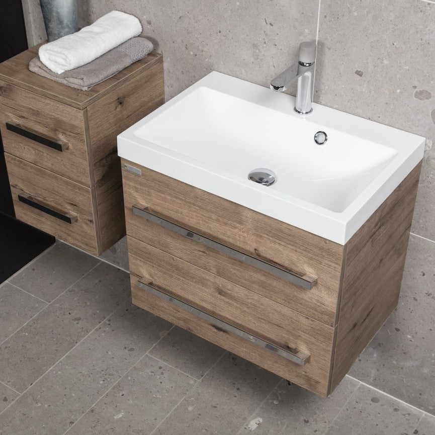Umivalniki CU8050 Naturel Cube Way 80 x 40 cm vgradni umivalnik iz litega marmorja z odprtino za armaturo | KOPALNICA-ONLINE.SI
