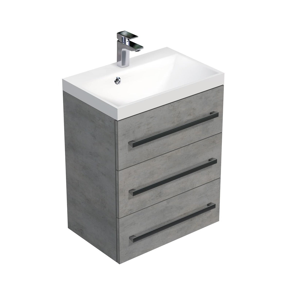 Kopalniško pohištvo CUBE2603BE Naturel Cube Way 60 x 40 cm umivalnik z omarico | KOPALNICA-ONLINE.SI