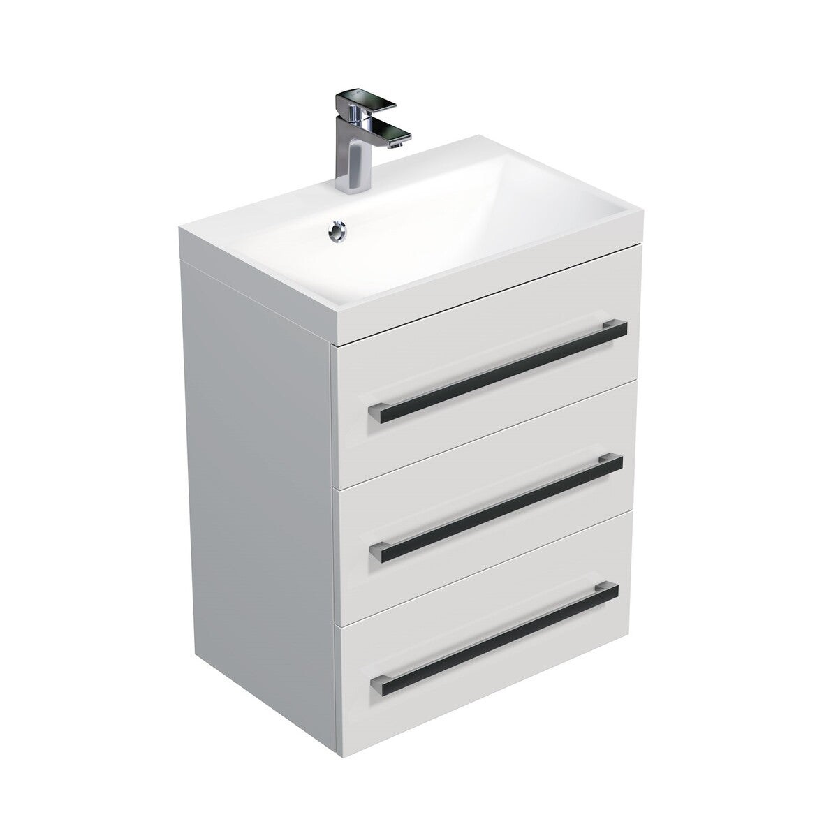 Kopalniško pohištvo CUBE2603BL Naturel Cube Way 60 x 40 cm umivalnik z omarico | KOPALNICA-ONLINE.SI