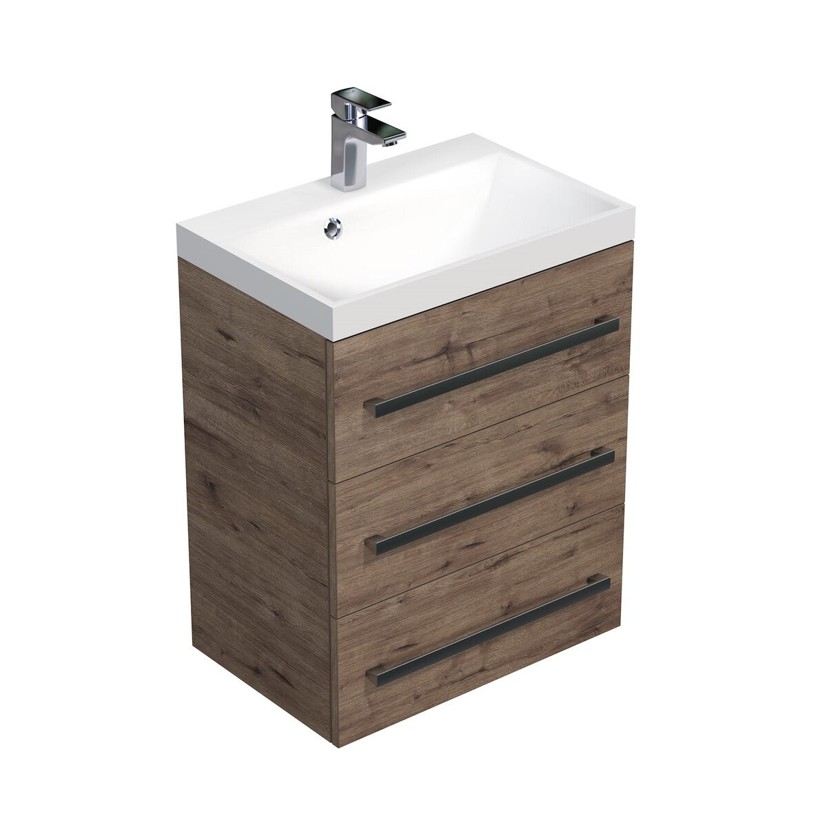 Kopalniško pohištvo CUBE2603DW Naturel Cube Way 60 x 40 cm umivalnik z omarico | KOPALNICA-ONLINE.SI