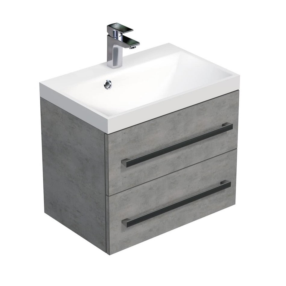 Kopalniško pohištvo CUBE260ZBE Naturel Cube Way 60 x 40 cm umivalnik z omarico | KOPALNICA-ONLINE.SI
