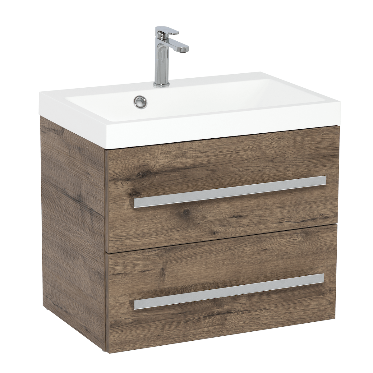 Kopalniško pohištvo CUBE260ZDW Naturel Cube Way 60 x 40 cm umivalnik z omarico | KOPALNICA-ONLINE.SI