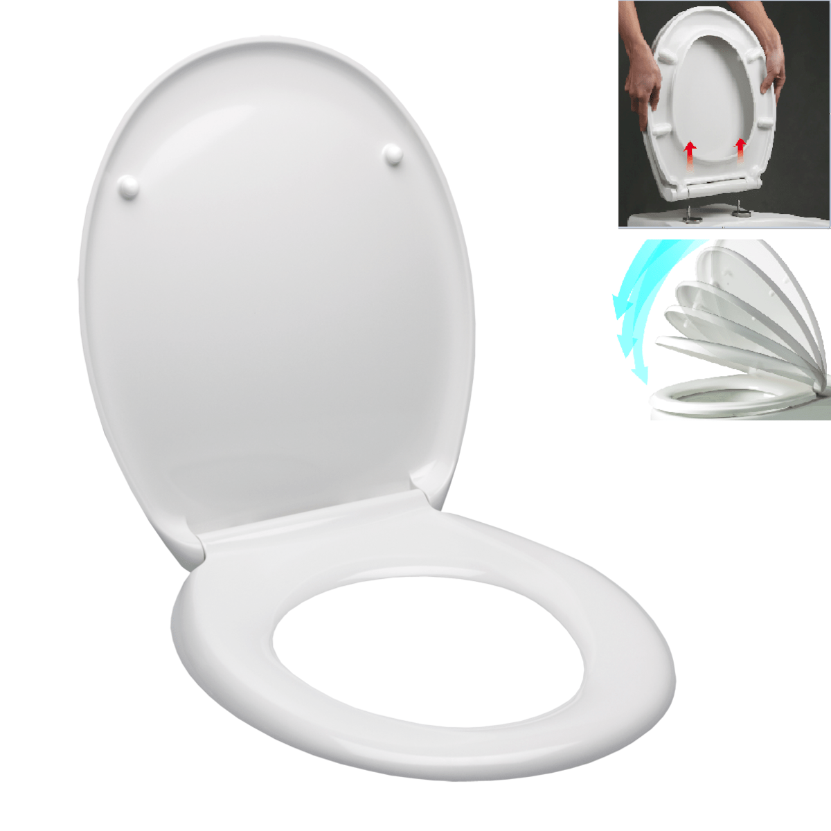 EASY2233 Glacera WC deska s počasnim zapiranjem "Soft Close" & "Easy Lock"