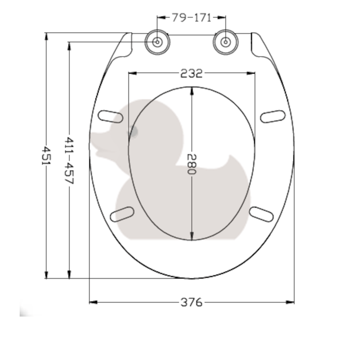 EASYSLIM33 Glacera tanka WC deska – Soft Close, Quick Release