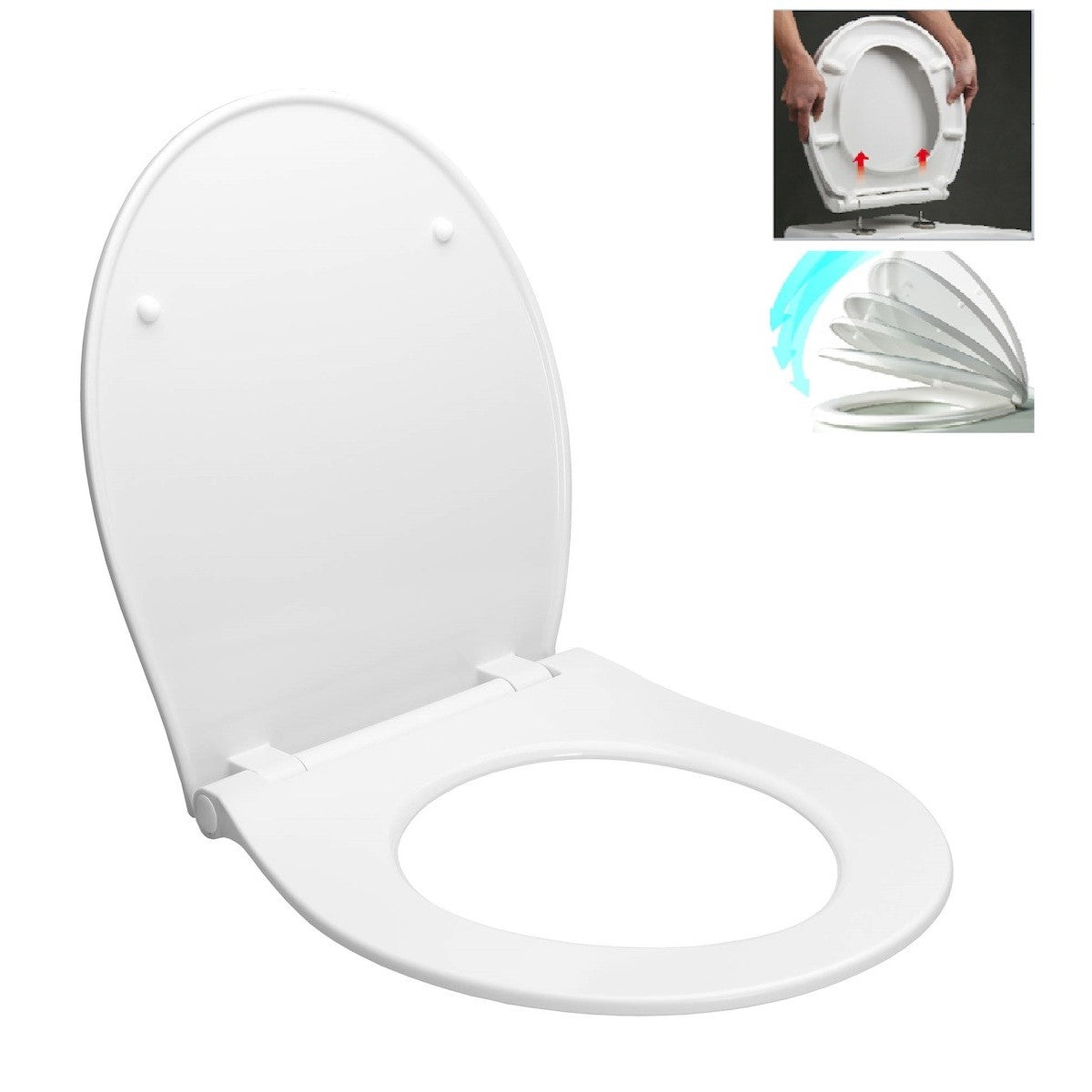 EASYSLIM33 Glacera tanka WC deska s počasnim zapiranjem "Soft Close" & "Easy Lock"