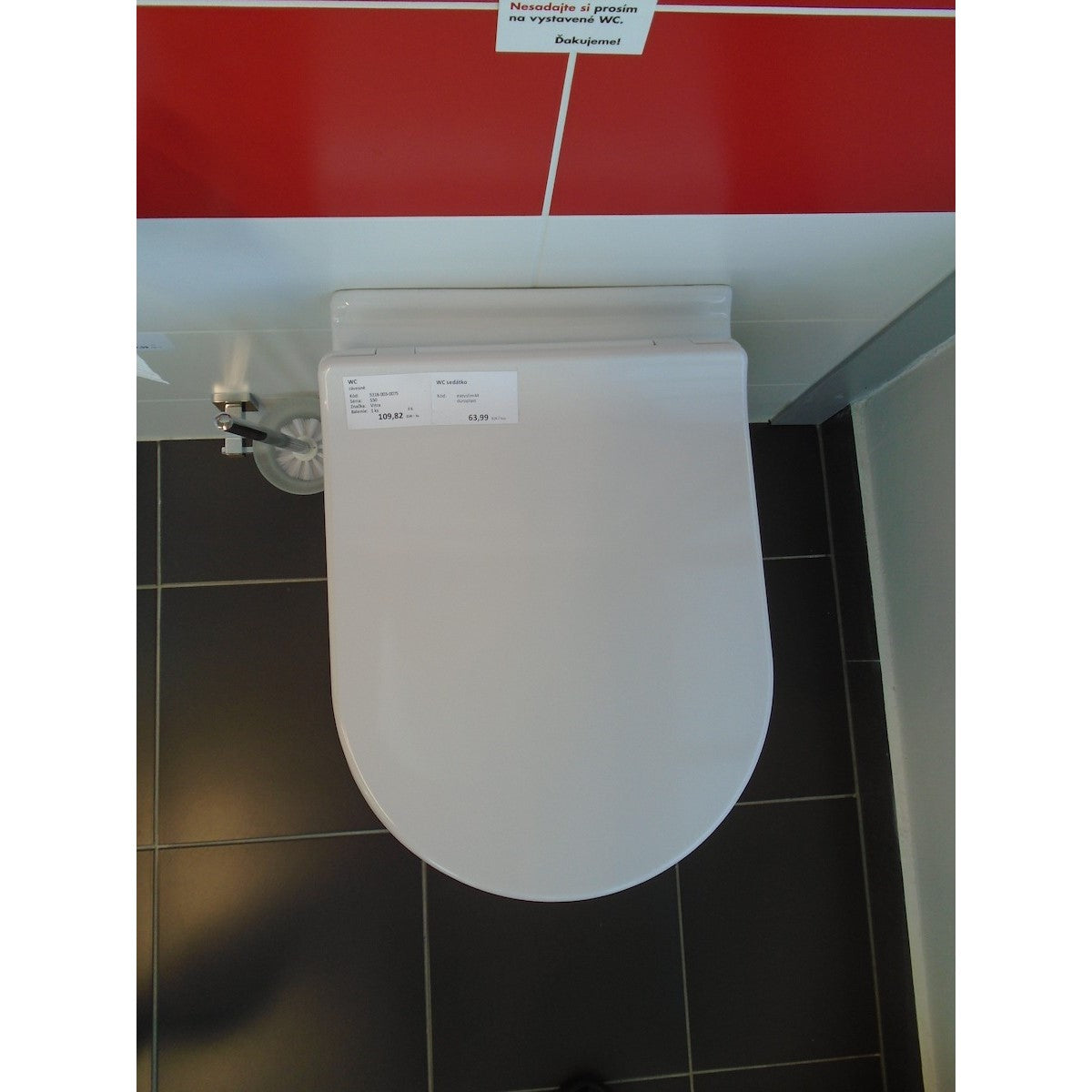 EASYSLIM44 Glacera tanka WC deska - Soft Close, Quick Release