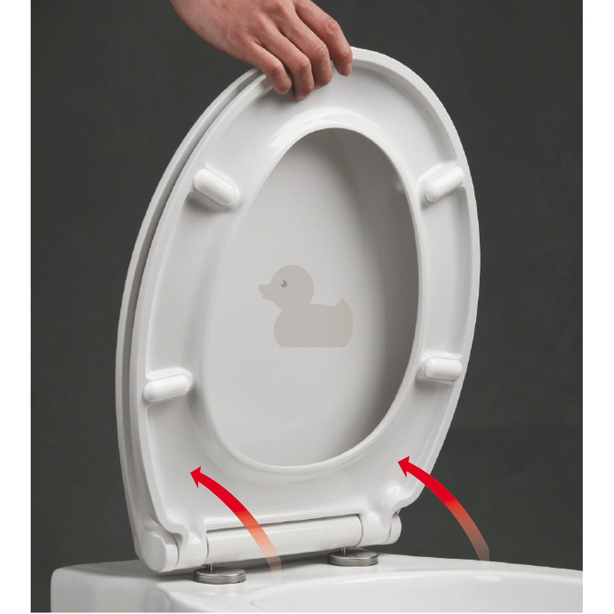 EASYSLIM44 Glacera tanka WC deska - Soft Close, Quick Release
