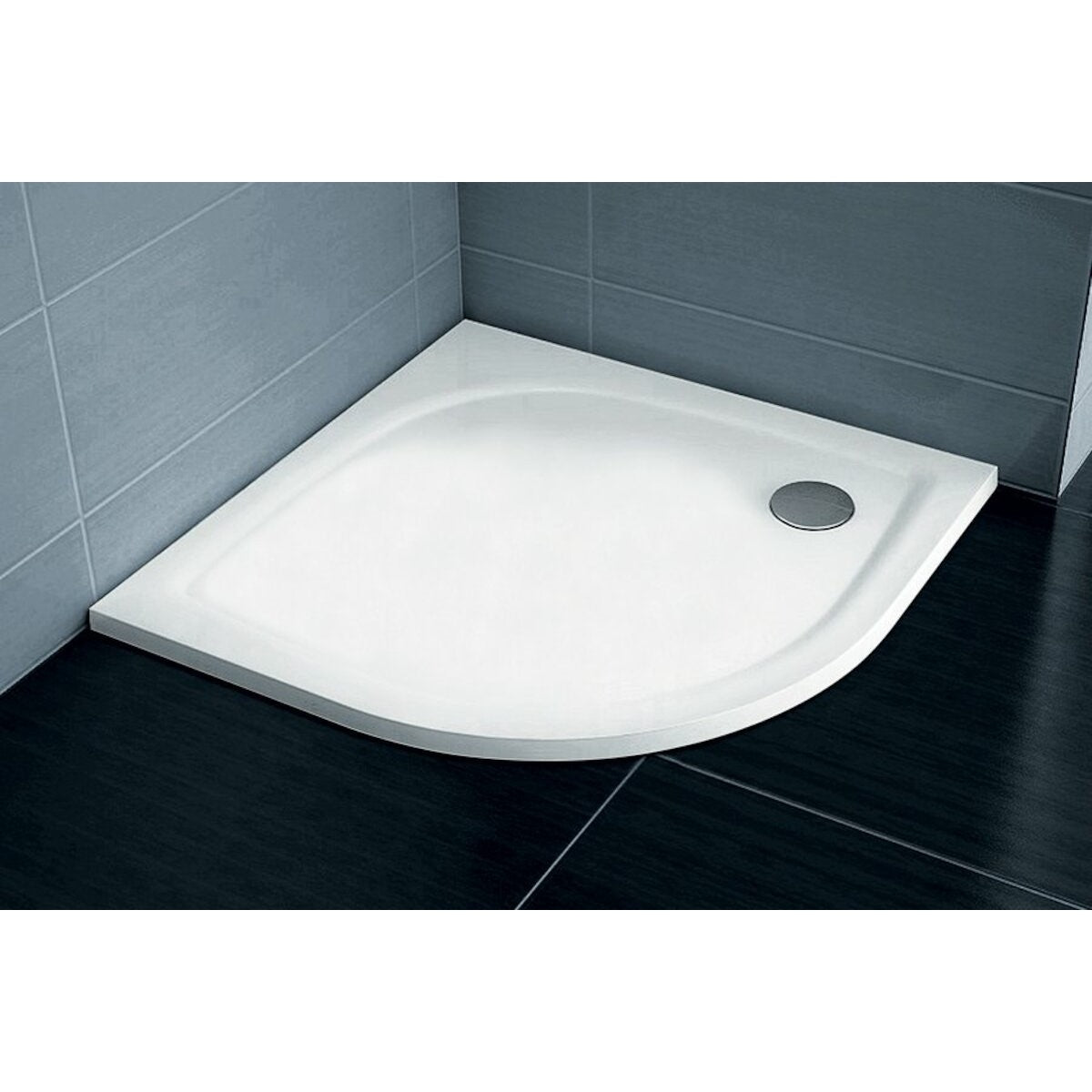 XA237711010 Ravak Elipso 90 x 90 cm polkrožna tuš kad iz litega marmorja