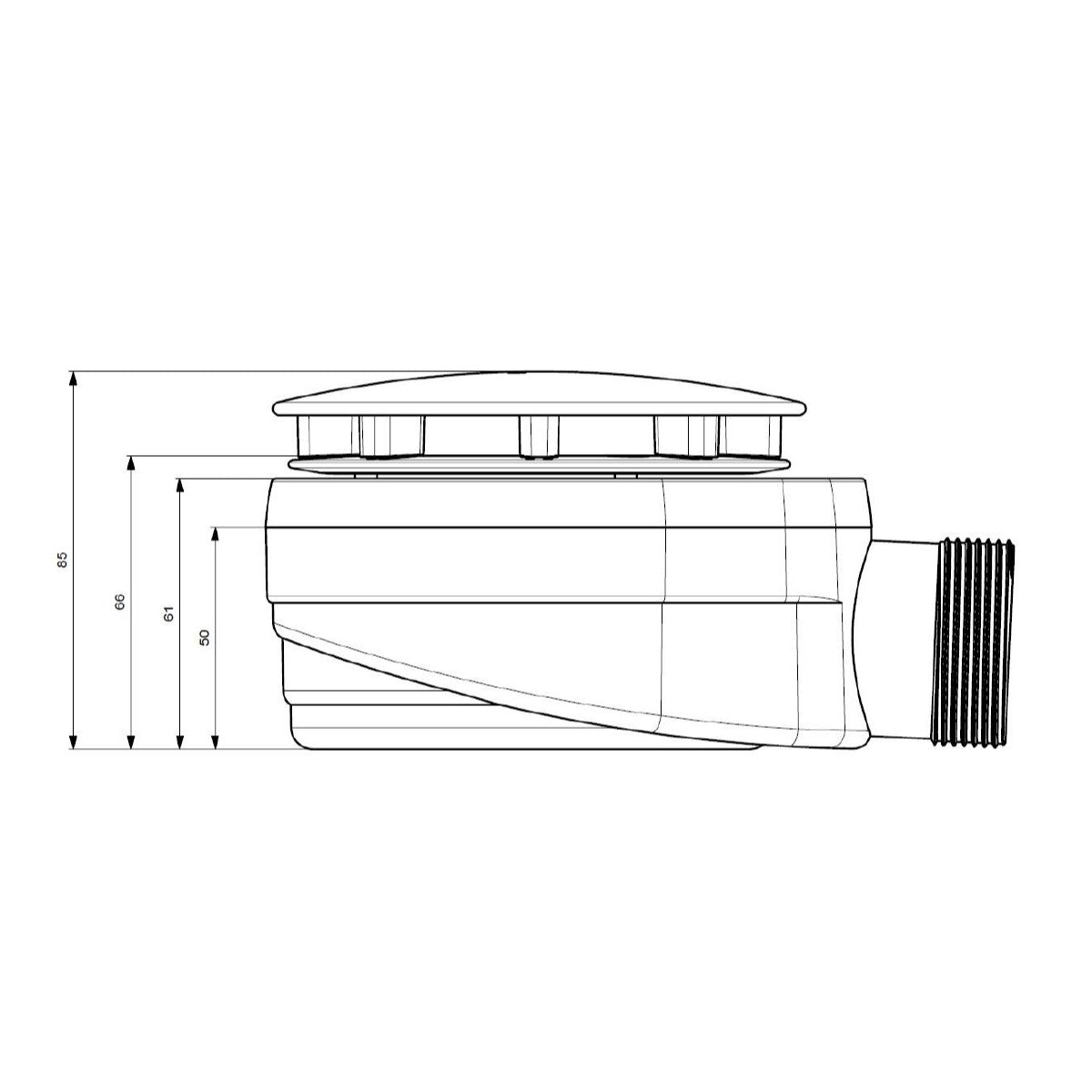 ESLIMCR90 Optima nizki sifon za tuš kad 90 mm