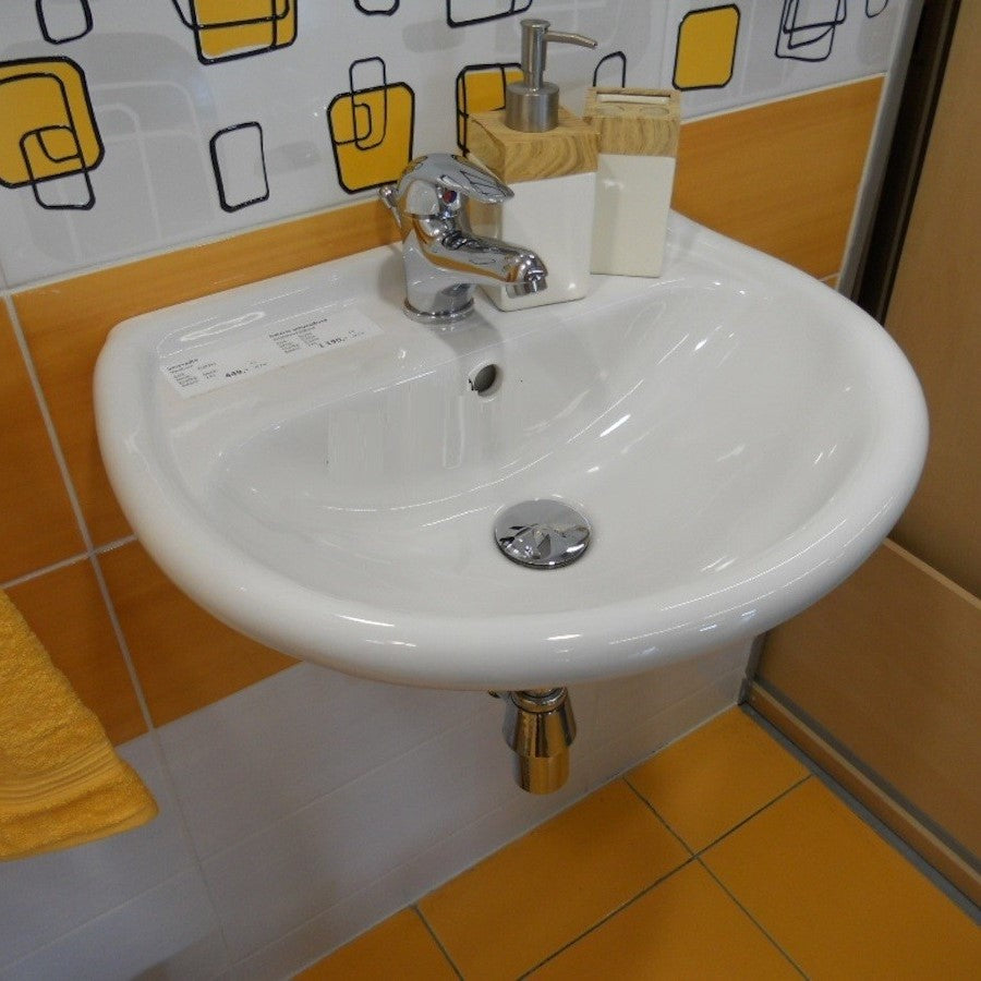 EUR351 Multi 50 x 39,5 cm stenski keramični umivalnik z odprtino za armaturo