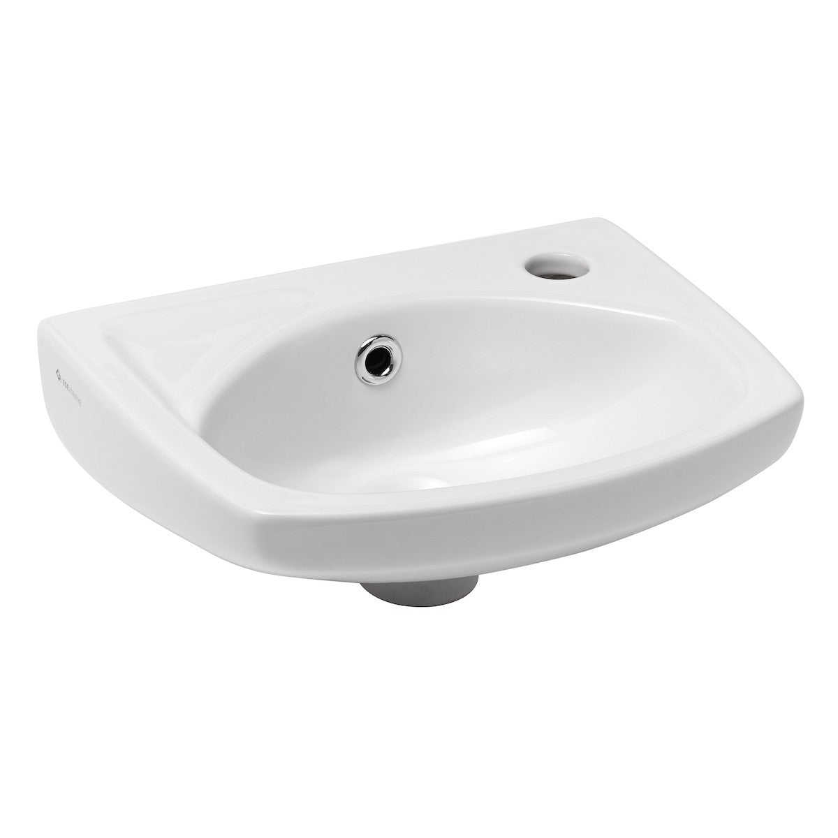 EUR913 desna izvedba Multi 35 x 28 cm stenski keramični umivalnik z odprtino za armaturo