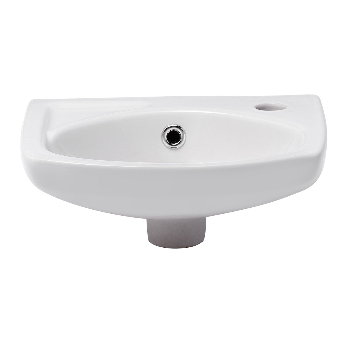 EUR913 desna izvedba Multi 35 x 28 cm stenski keramični umivalnik z odprtino za armaturo