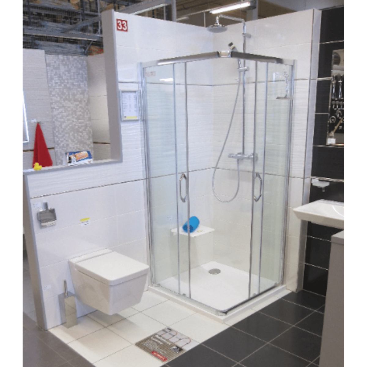 FLA90Q SIKO 90 x 90 cm kvadratna tuš kad iz sanitarnega akrila