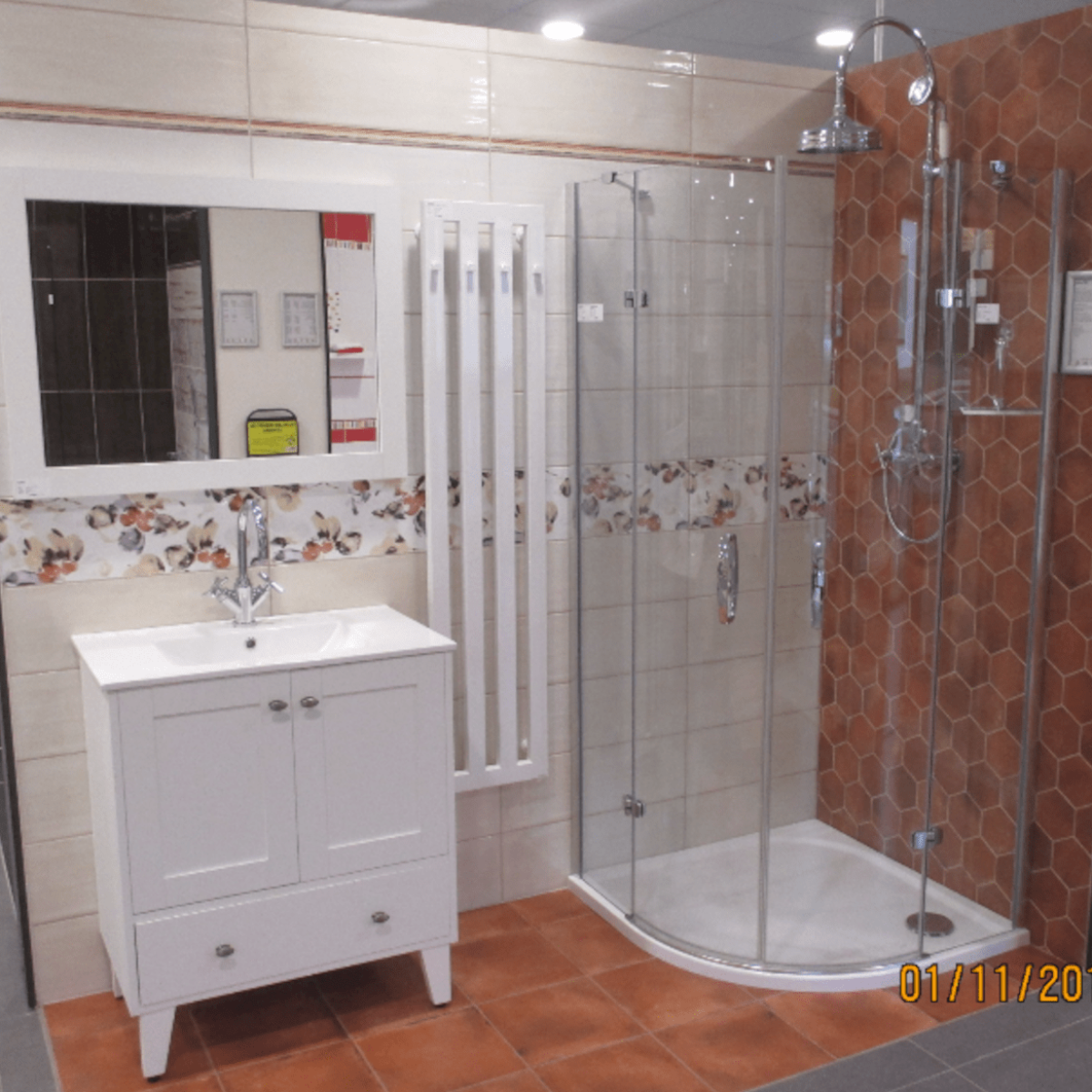 FLA80S SIKO 80 x 80 cm polkrožna tuš kad iz sanitarnega akrila