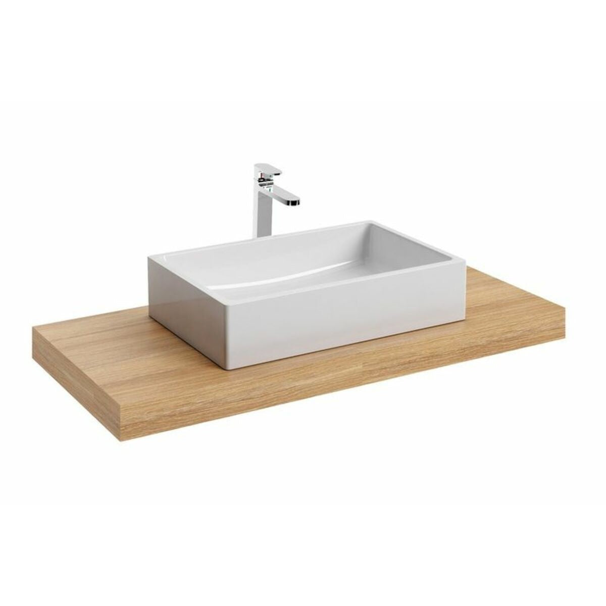 FORUM0150 Ravak Formy 50 x 39 cm pravokotni nadpultni umivalnik iz litega marmorja