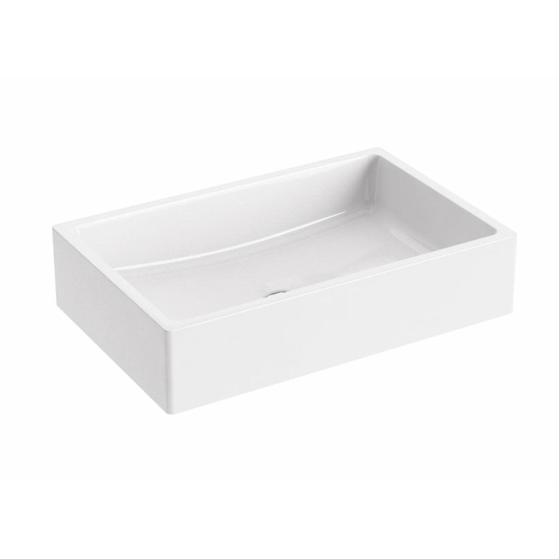 FORUM0160 Ravak Formy 60 x 39 cm pravokotni nadpultni umivalnik iz litega marmorja
