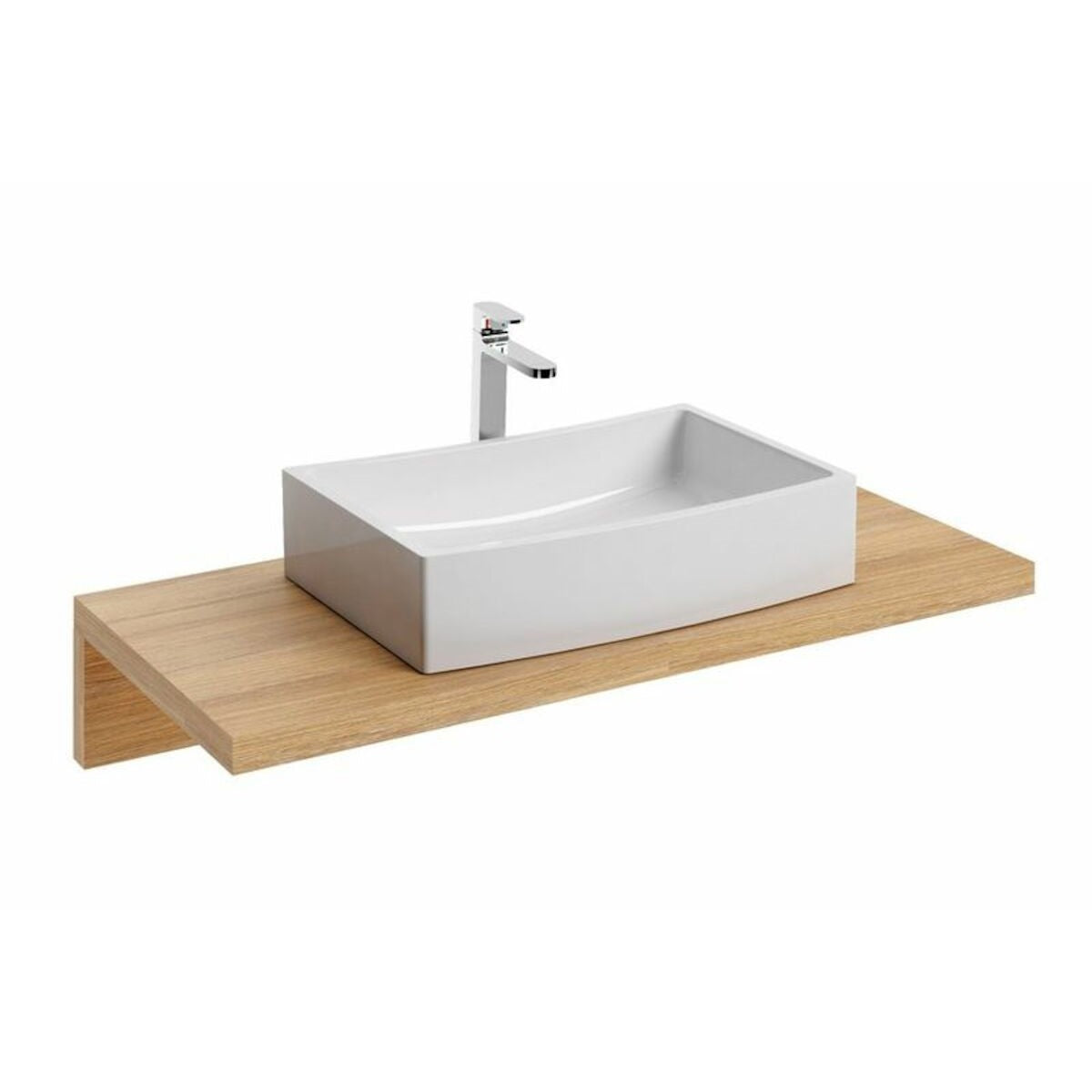 FORUM0250 Ravak Formy 50 x 41 cm pravokotni nadpultni umivalnik iz litega marmorja