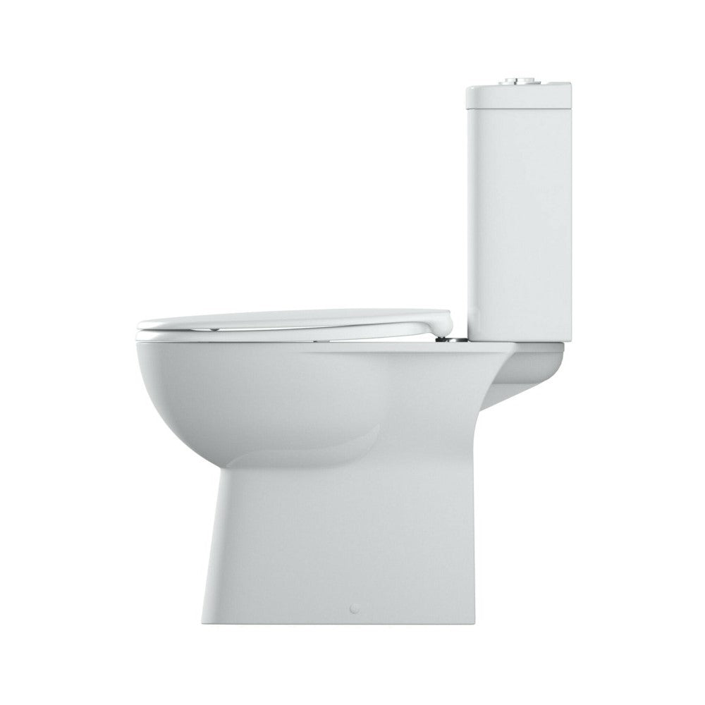 WC školjke 39347000 Grohe Bau Ceramic talna WC školjka monoblok (stenski izliv) z WC desko s počasnim zapiranjem | KOPALNICA-ONLINE.SI