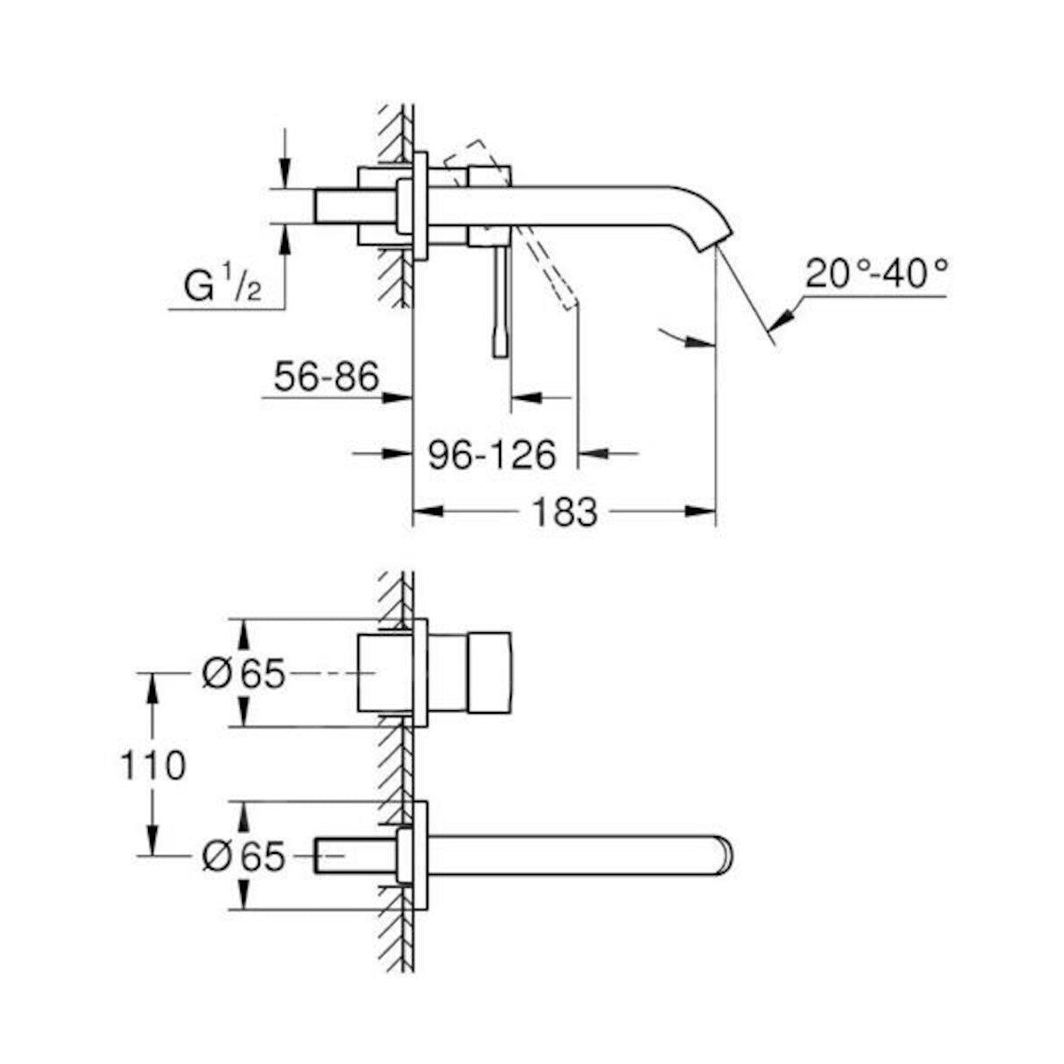 Grohe Essence New podometna armatura za umivalnik