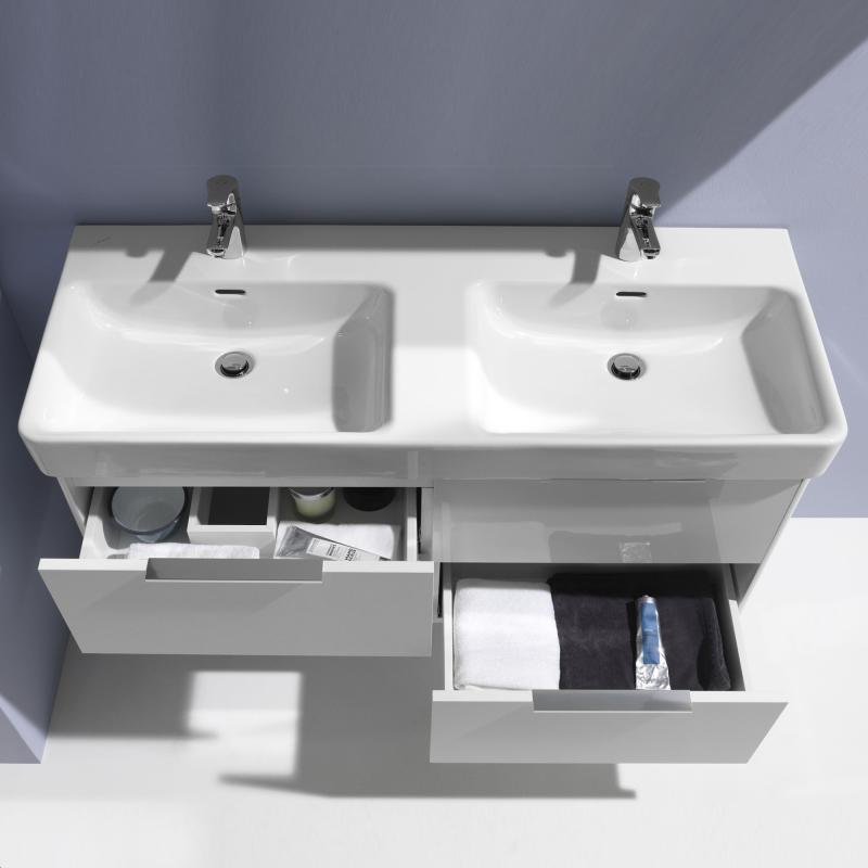 H8149660001041 Laufen Pro S 120 x 46 cm dvojni keramični umivalnik z 2 odprtinama