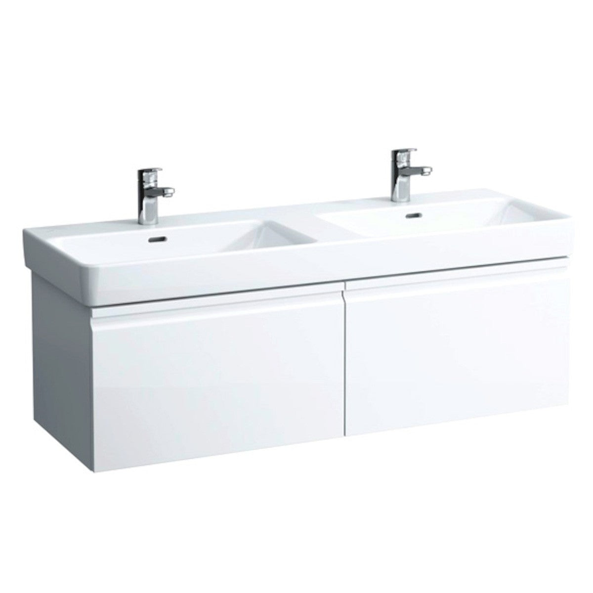H8149680001041 Laufen Pro S 130 x 46 cm dvojni keramični umivalnik z 2 odprtinama