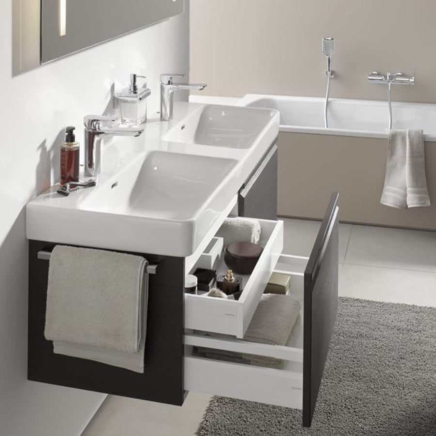 H8149680001041 Laufen Pro S 130 x 46 cm dvojni keramični umivalnik z 2 odprtinama