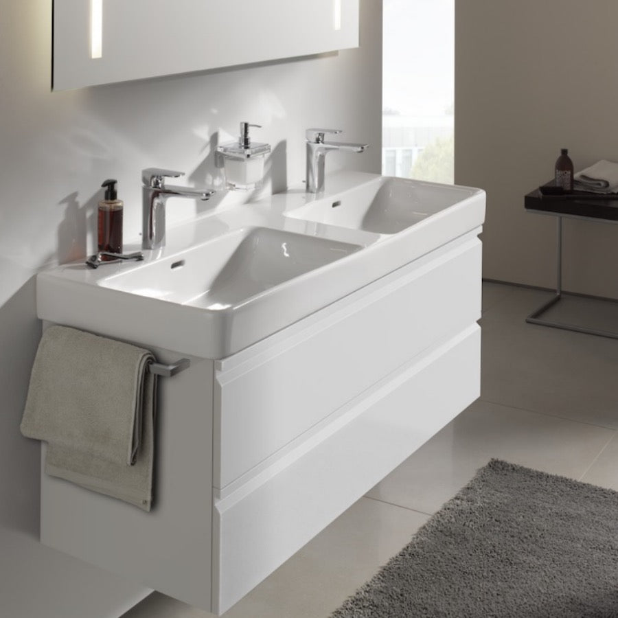 H8149680001041 Laufen Pro S 130 x 46 cm dvojni keramični umivalnik z 2 odprtinama