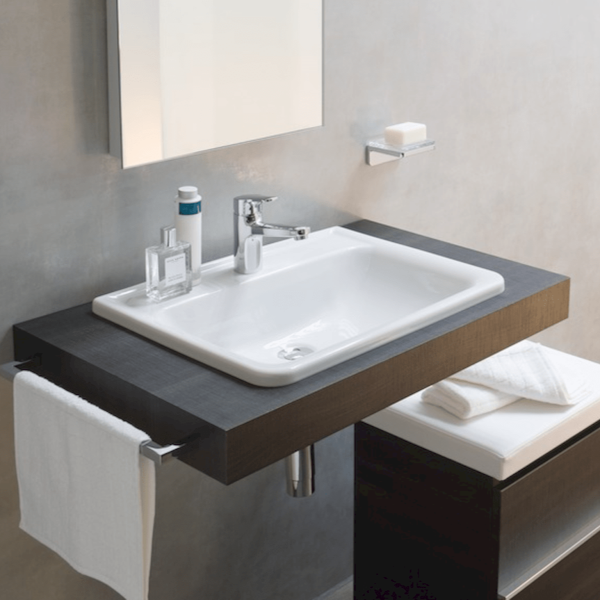 H8189630001041 Laufen Pro S 56 x 44 cm pravokotni vgradni keramični umivalnik z odprtino za armaturo