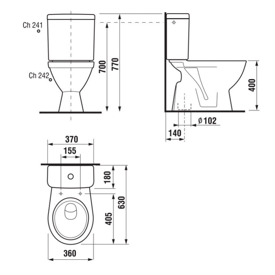 H8263870002413 Jika Lyra Plus talna WC školjka monoblok talni izliv
