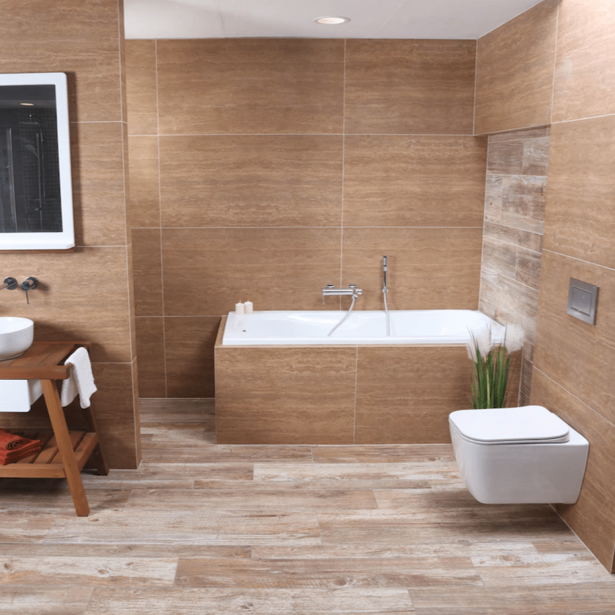 HA010 Glacera Havana viseča brezrobna WC školjka kvadratna