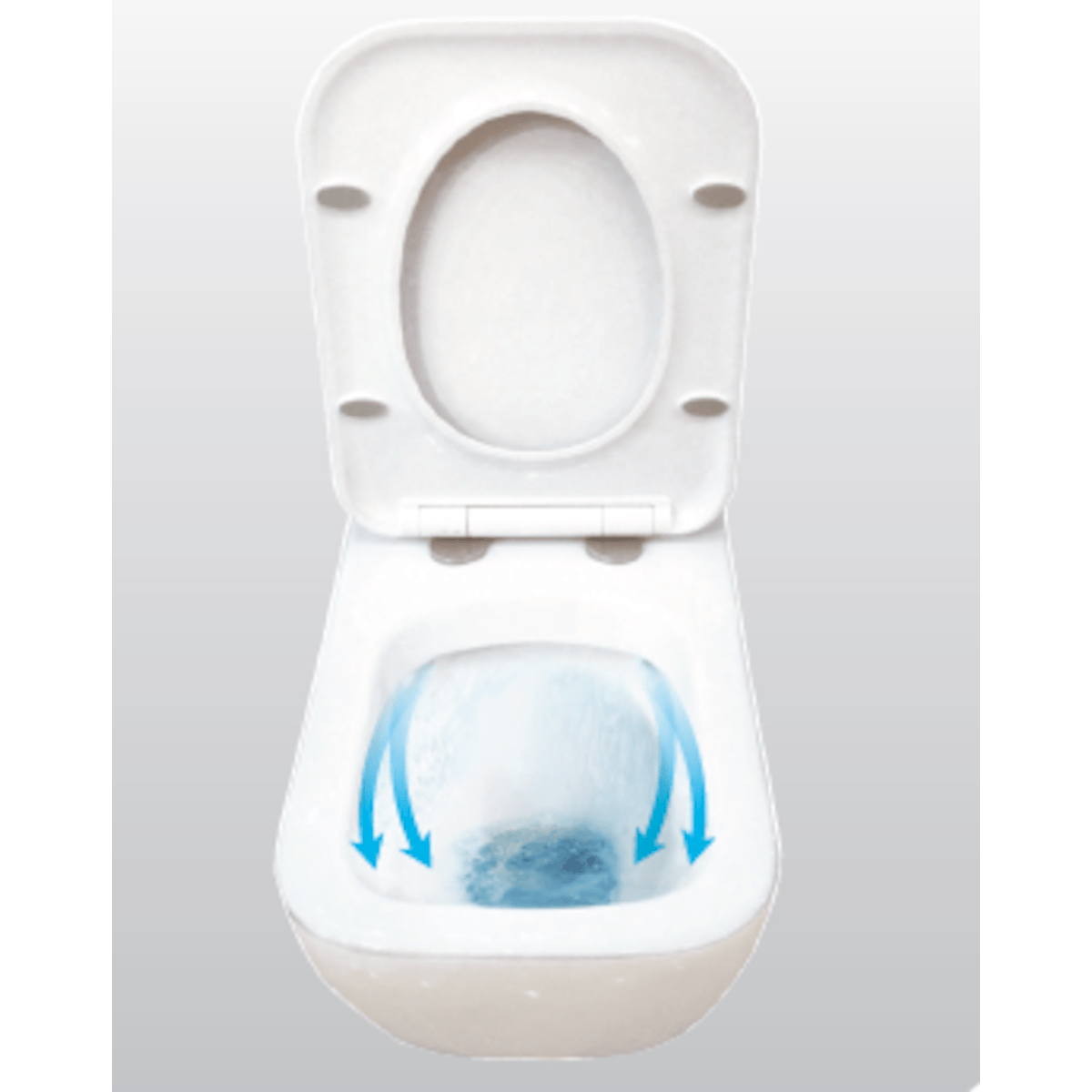 HA010 Glacera Havana viseča brezrobna WC školjka kvadratna