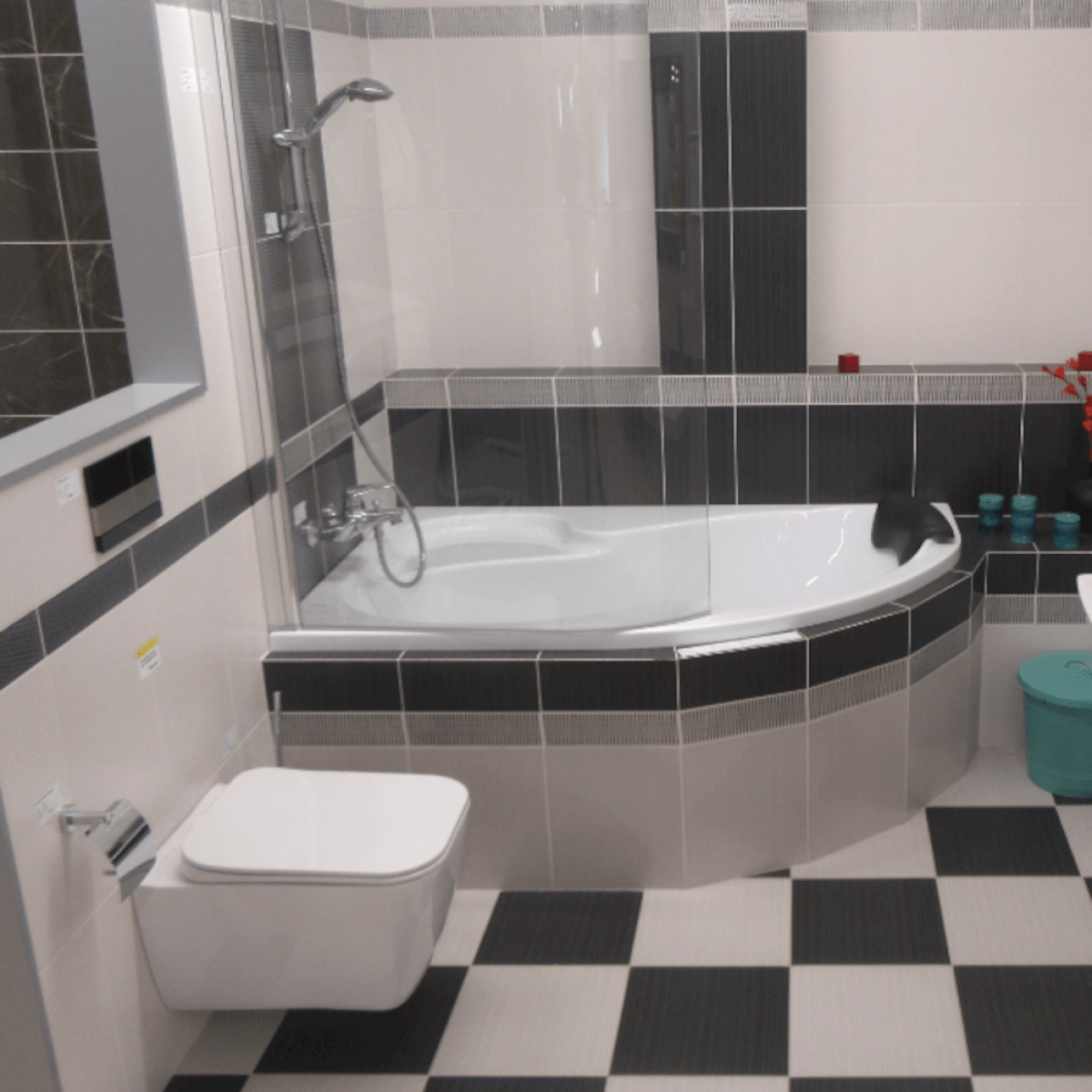 HA010 Glacera Havana viseča brezrobna WC školjka kvadratna